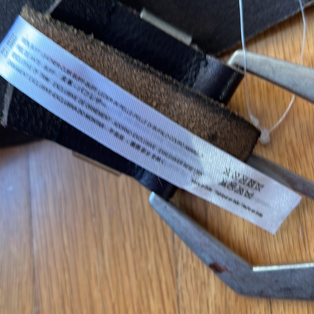 Free People Black Leather Belt with Silver Buckle - Picture 9 of 12